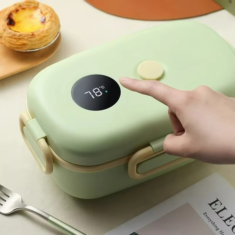Bento Box - กล่องอาหารกลางวันแบบมีฉนวนกันความร้อนรุ่นใหม่ สำหรับผู้ชาย ผู้หญิง และเด็ก พร้อมจอแสดงอุณหภูมิอัจฉริยะ กล่องเบนโตะ