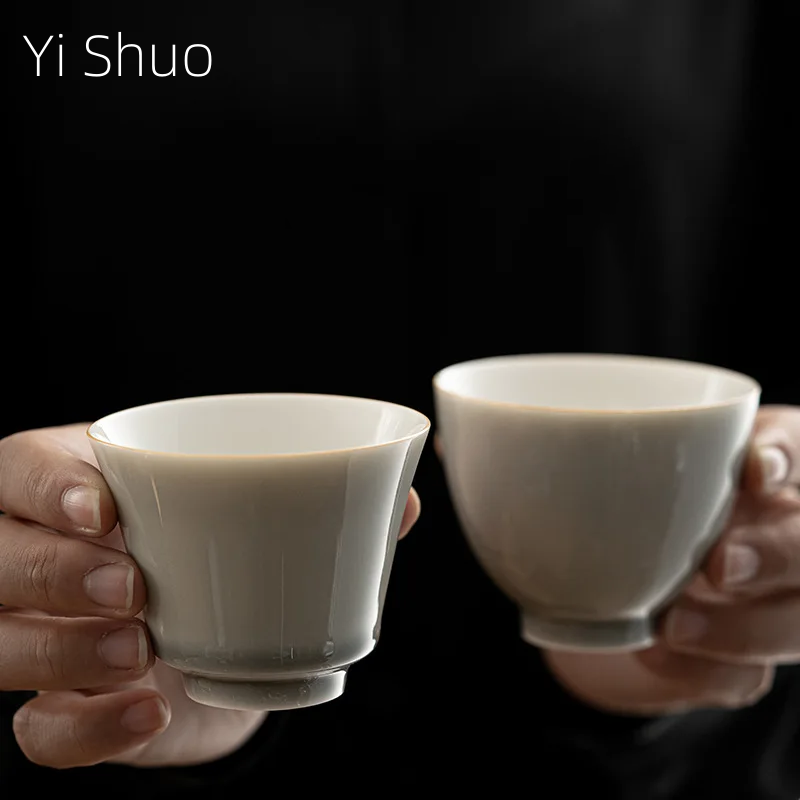 น้ำแข็งเคลือบสีเทาถ้วยสไตล์ญี่ - Japanese Pottery บทวิจารณ์และราคา