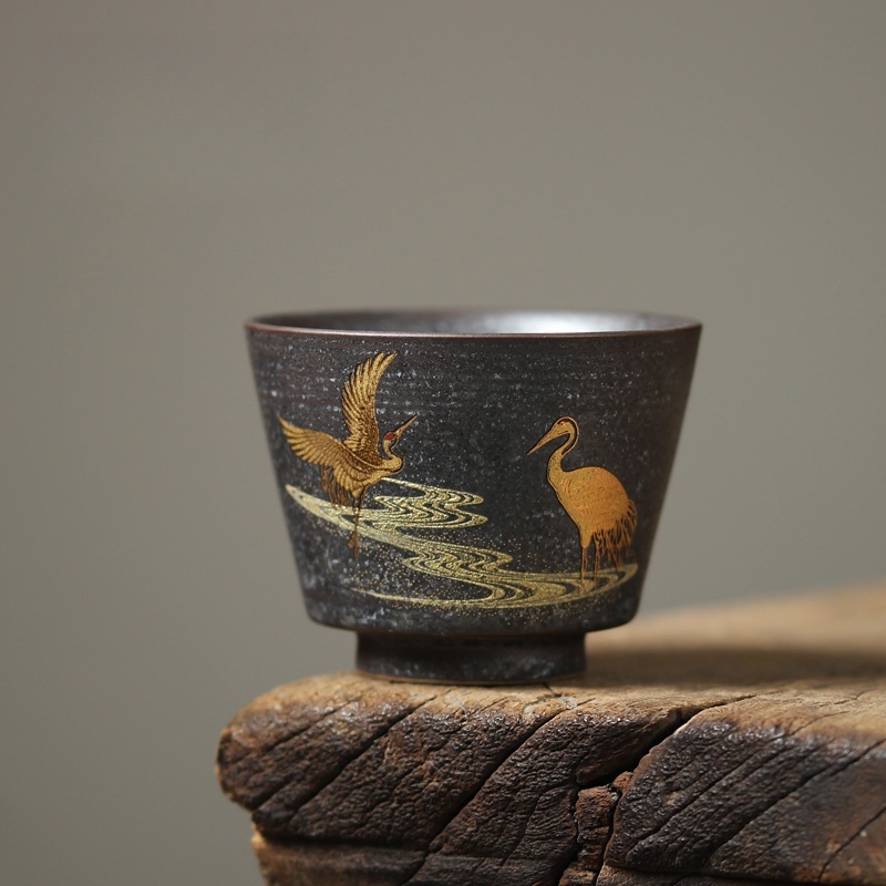 100ML ญี่ปุ่น Crane ถ้วยชา Han - Japanese Pottery บทวิจารณ์และราคา