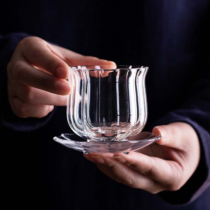 แก้วชาทรงดอกบัวทำมือจากแก้วโบโ - Japanese Pottery บทวิจารณ์และราคา