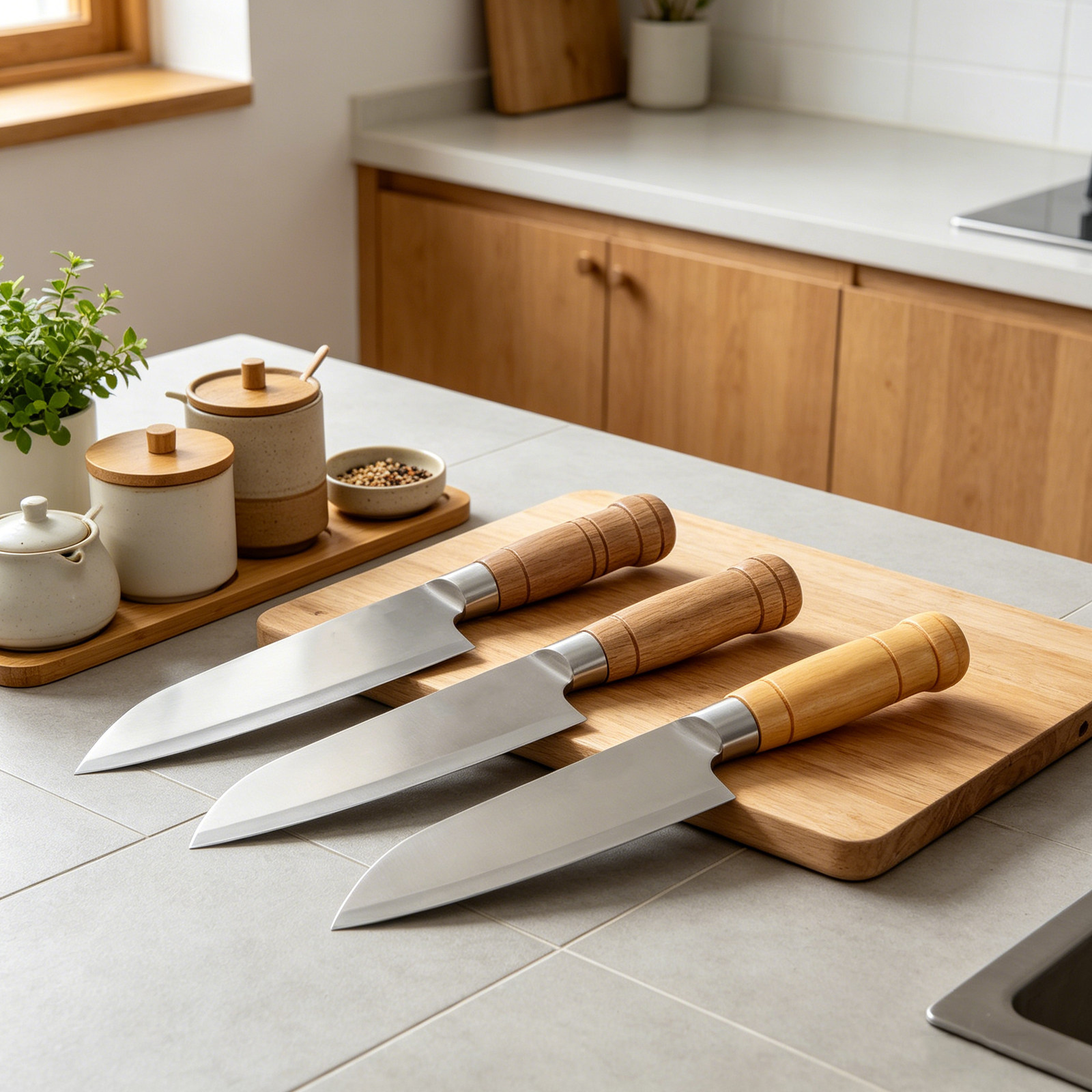 ด้ามจับมีดไม้ 3 ชิ้น ด้ามจับมี - Japanese Knife บทวิจารณ์และราคา